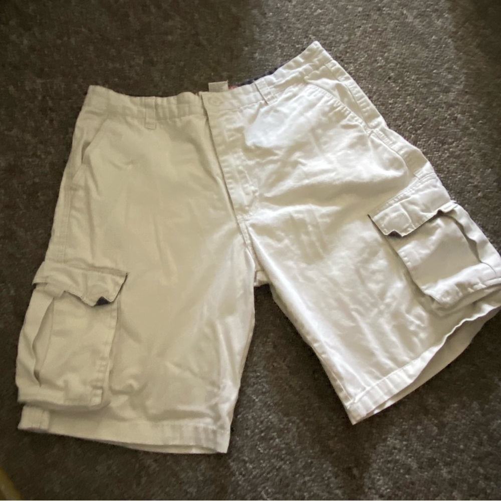 Iron Shorts Mens Size 36 Cargo Pockets Button Fly Zip‎